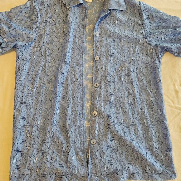 Asrian Delafield Two Layer Blue Top - Picture 8 of 10